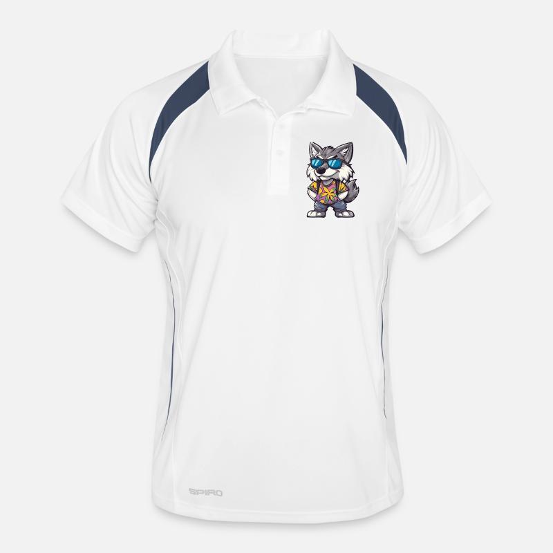 Vacances de Wolf Comic Polo respirant Homme