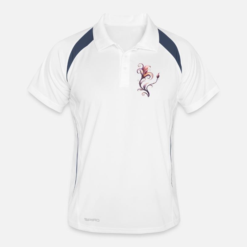 Fantasy Blume Elegantes Ornament Männer Polo atmungsaktiv