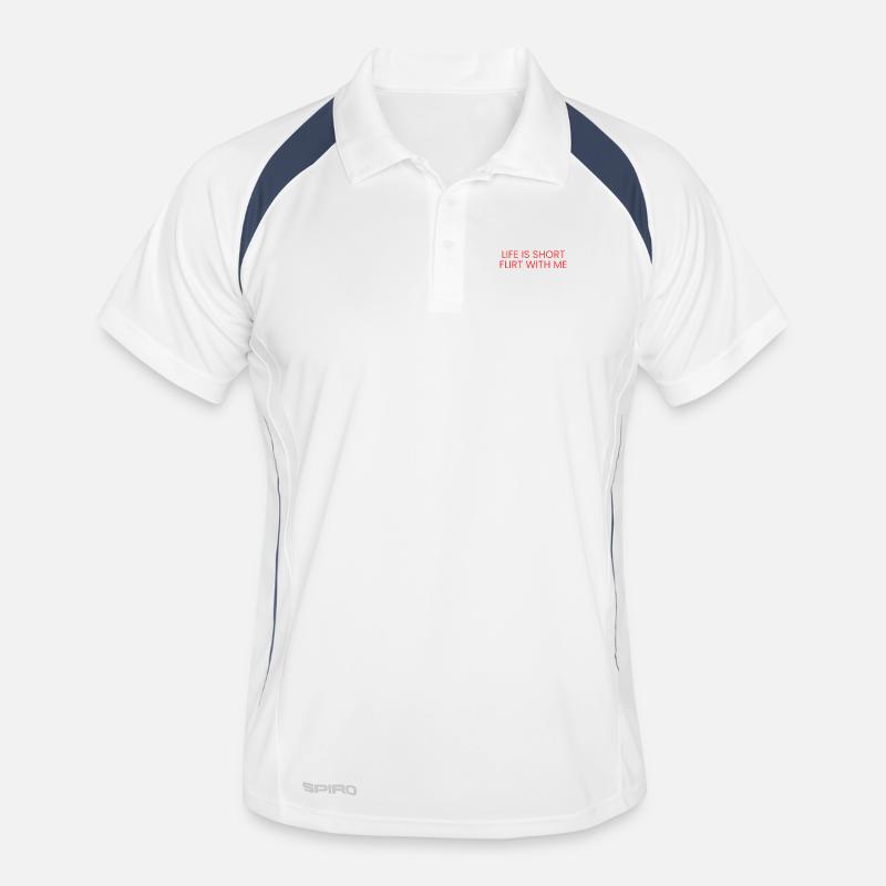 Short Life flirts with me Men's Polo breathable