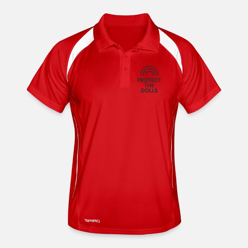 Protect the dolls protective motif rainbow design Men's Polo breathable