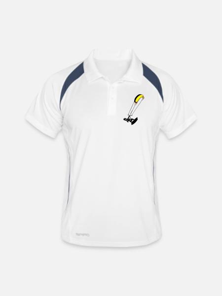 Kitesuf flex - Men's Polo breathable - white/navy
