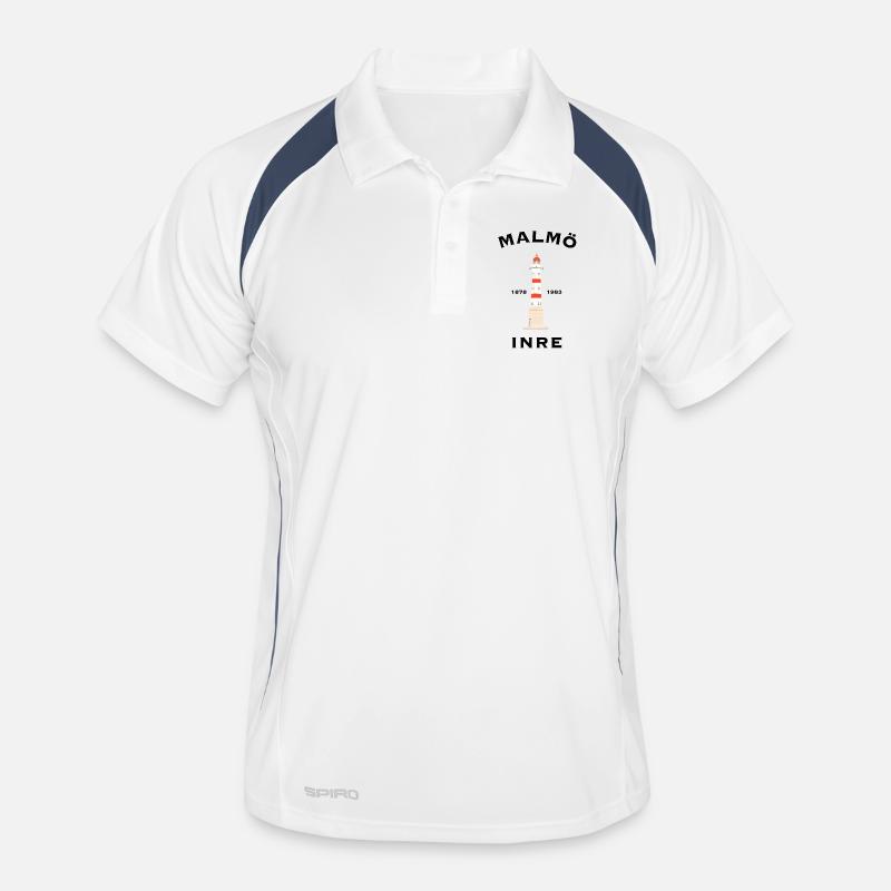Malmö Inre, old lighthouse, Baltic Sea Sweden Men's Polo breathable