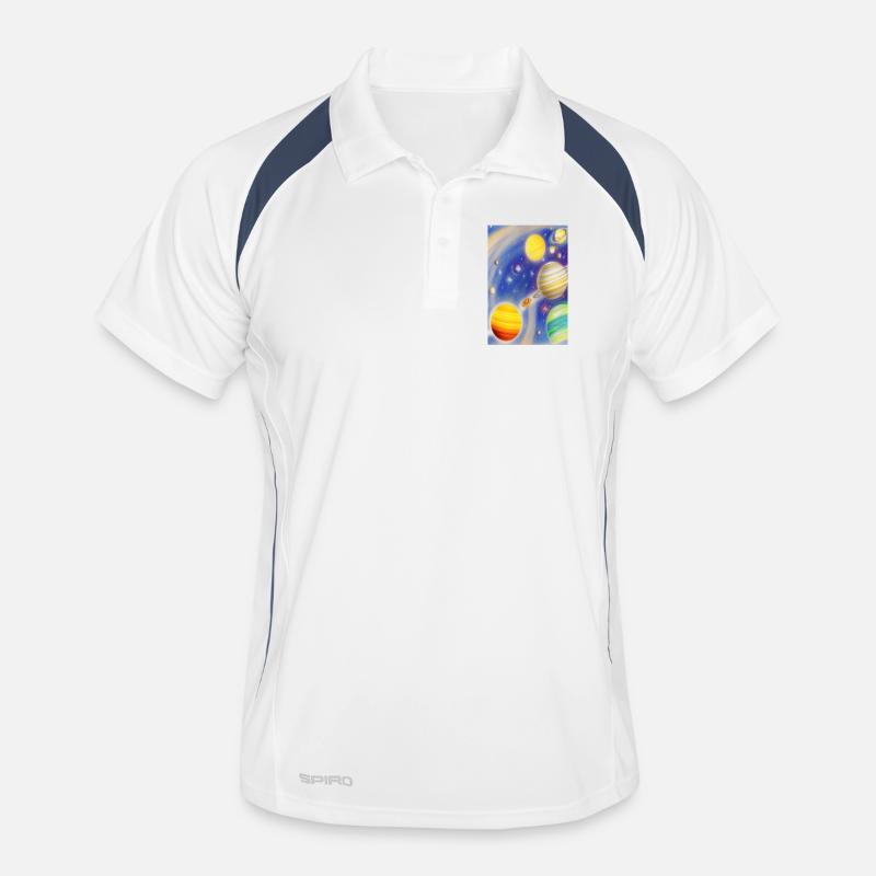 Espace et planètes Polo respirant Homme