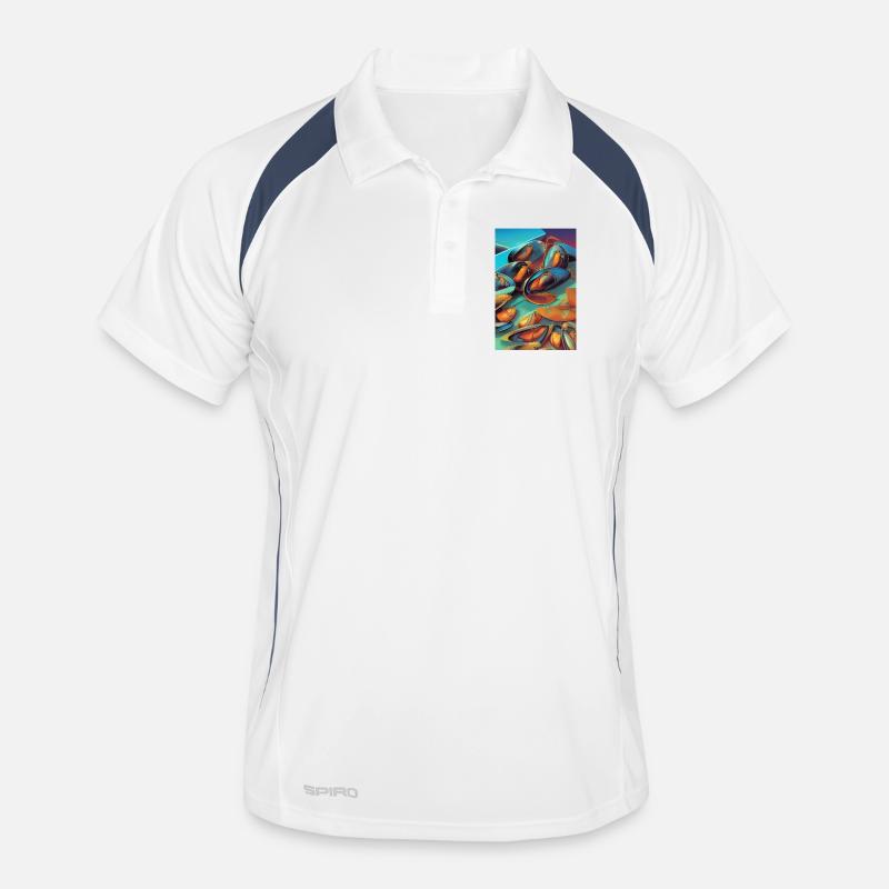 Muscheln Männer Polo atmungsaktiv