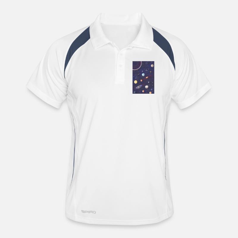 Espace et planètes Polo respirant Homme