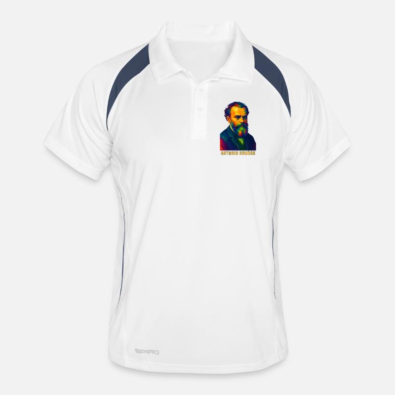 Expressionist portrait art by Antonin Dvořák Men's Polo breathable