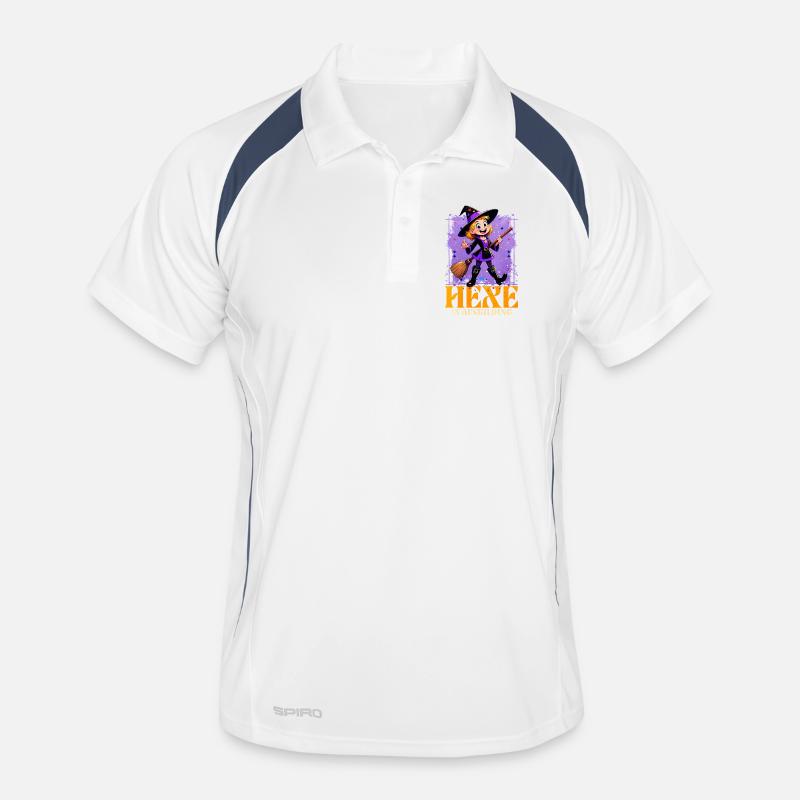 Witch in training with magic wand Men's Polo breathable