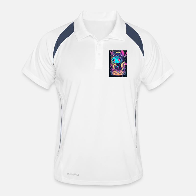 Sweat à capuche Neon Cat Magic | Chat punk Polo respirant Homme
