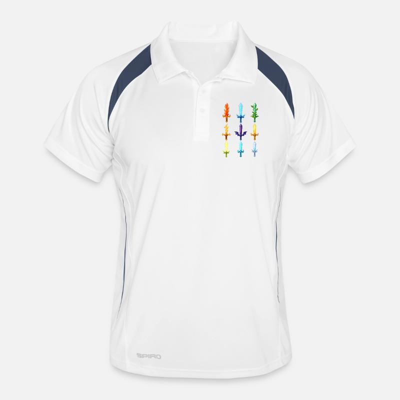 Bunte Fantasy Schwerter Design Männer Polo atmungsaktiv