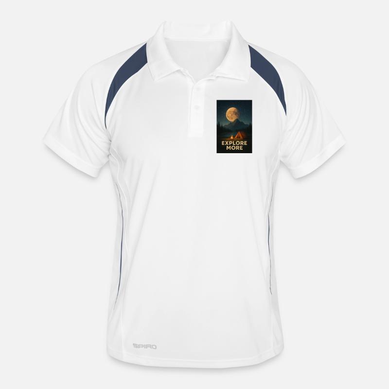 Moonlit Camp Explore More Men's Polo breathable