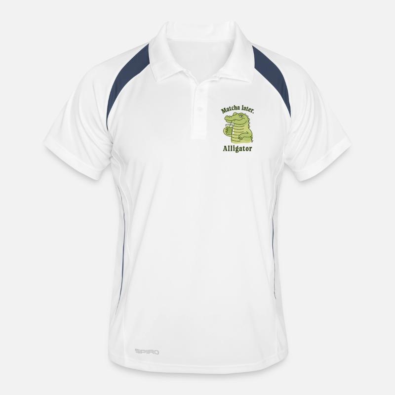 Matcha plus tard, alligator dit la tendance du thé vert Polo respirant Homme