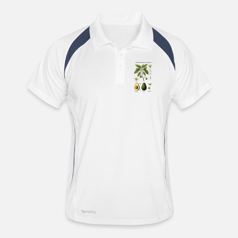 Botanical Board Avocado Tree Nature Study Men's Polo breathable