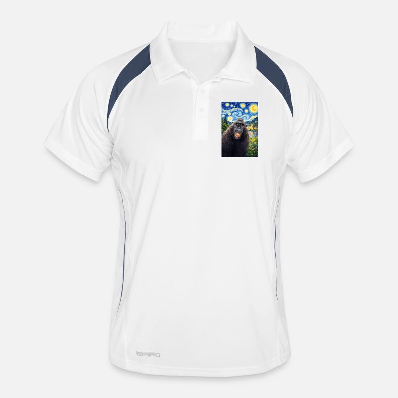 Nuit étoilée de Macaque Polo respirant Homme