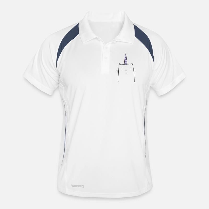Unicorn cat cute gift Men's Polo breathable