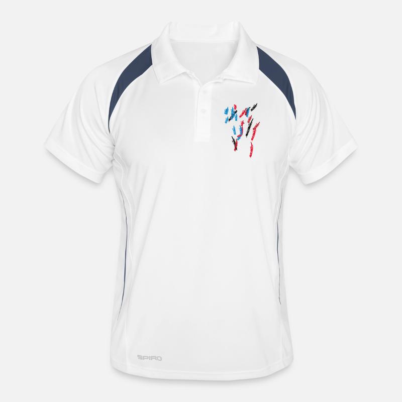 Motif de couleurs Polo respirant Homme