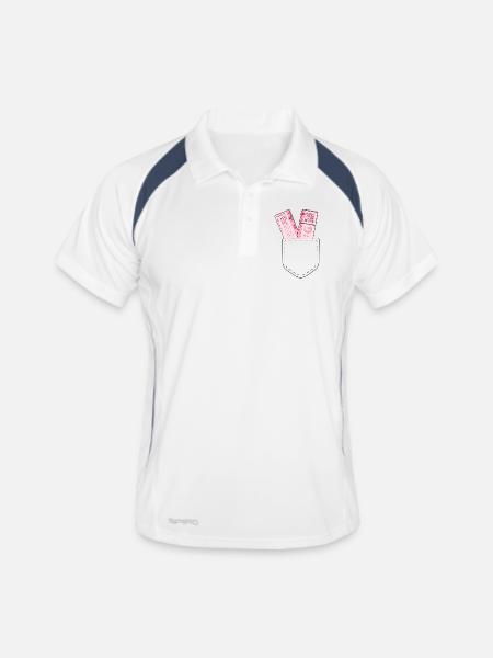 LUNE D’AIR - Polo respirant Homme - blanc/marine - Devant