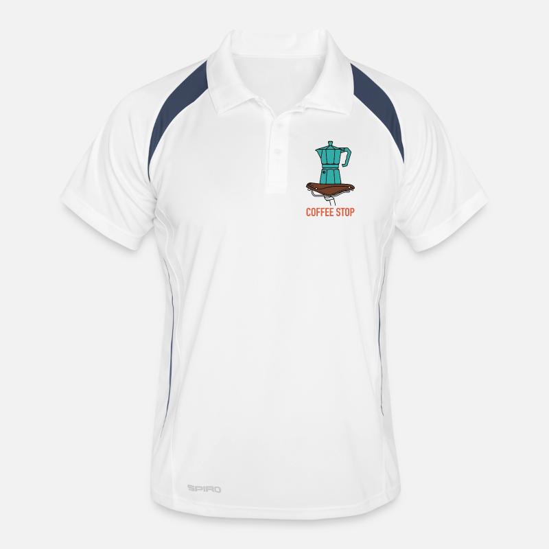 Aqua Moka Pot Coffee Stop Men's Polo breathable