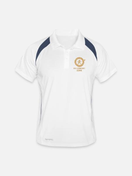 No Comfort Zone Glyph - Men's Polo breathable - white/navy - Front