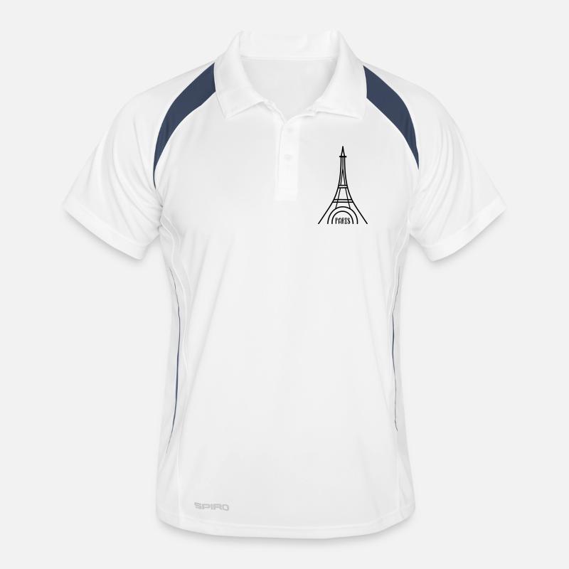 Paris with Eiffel Tower Men's Polo breathable