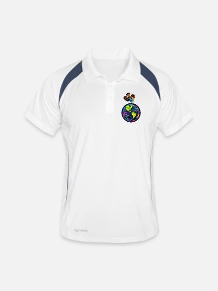 Fish and its planet - Men's Polo breathable - white/navy - Front