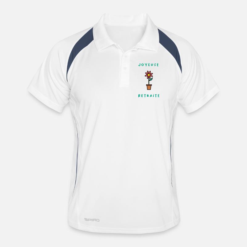 RETRAITE. BONNE RETRAITE. JOYEUSE RETRAITE. FLEUR Polo respirant Homme
