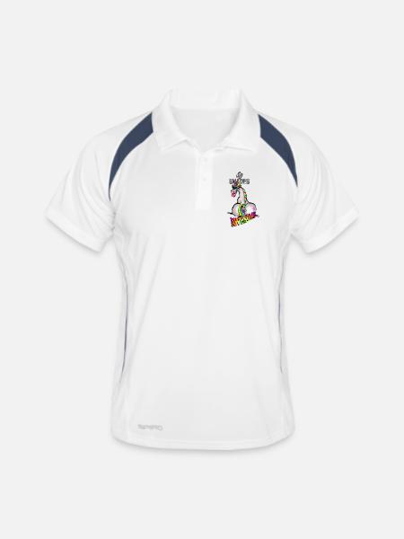 Unicorn 50 shadesawe - Männer Polo atmungsaktiv - Weiß/Navy - Vorne