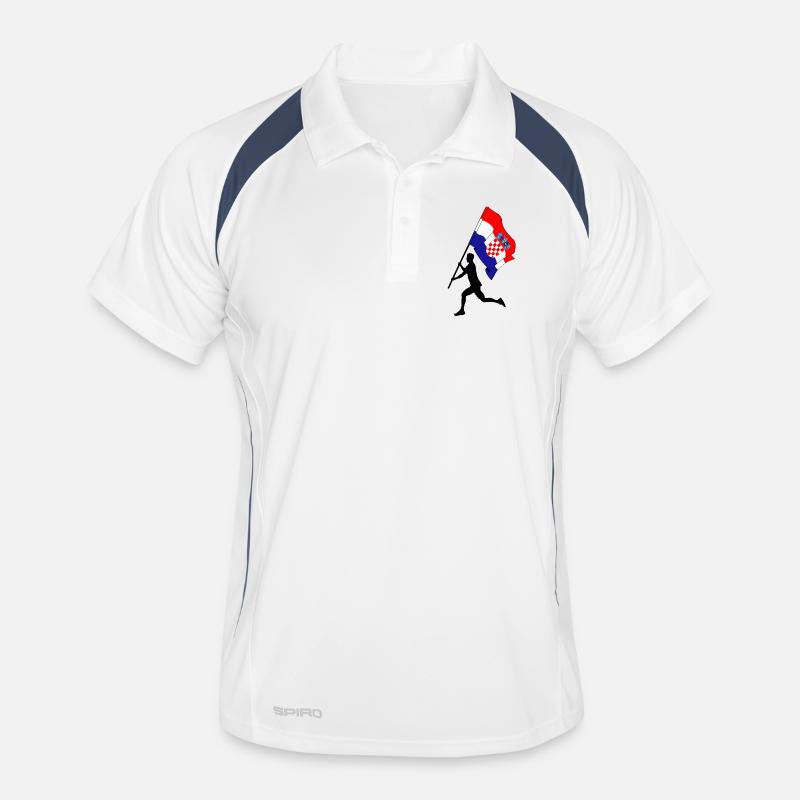 Drapeau Croatie homme courant Polo respirant Homme