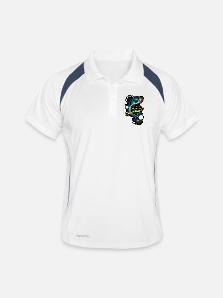Countdown Smiling timer - Men's Polo breathable - white/navy