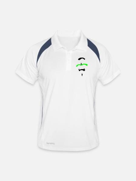 Diamant Parachute - Polo respirant Homme - blanc/marine - Devant