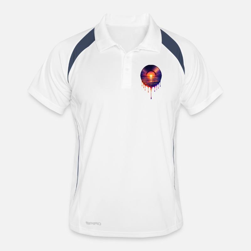 Dripping vinyl Men's Polo breathable