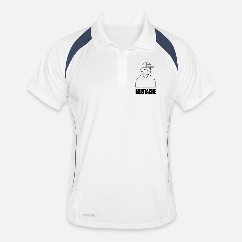 MUSTACHE_Transparent Männer Polo atmungsaktiv