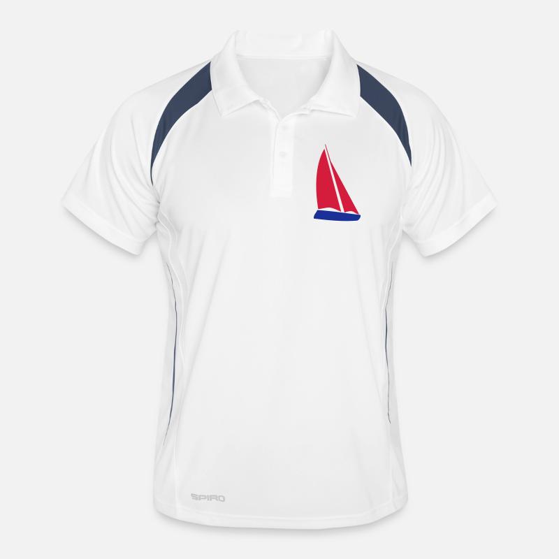 Segelboot Männer Polo atmungsaktiv
