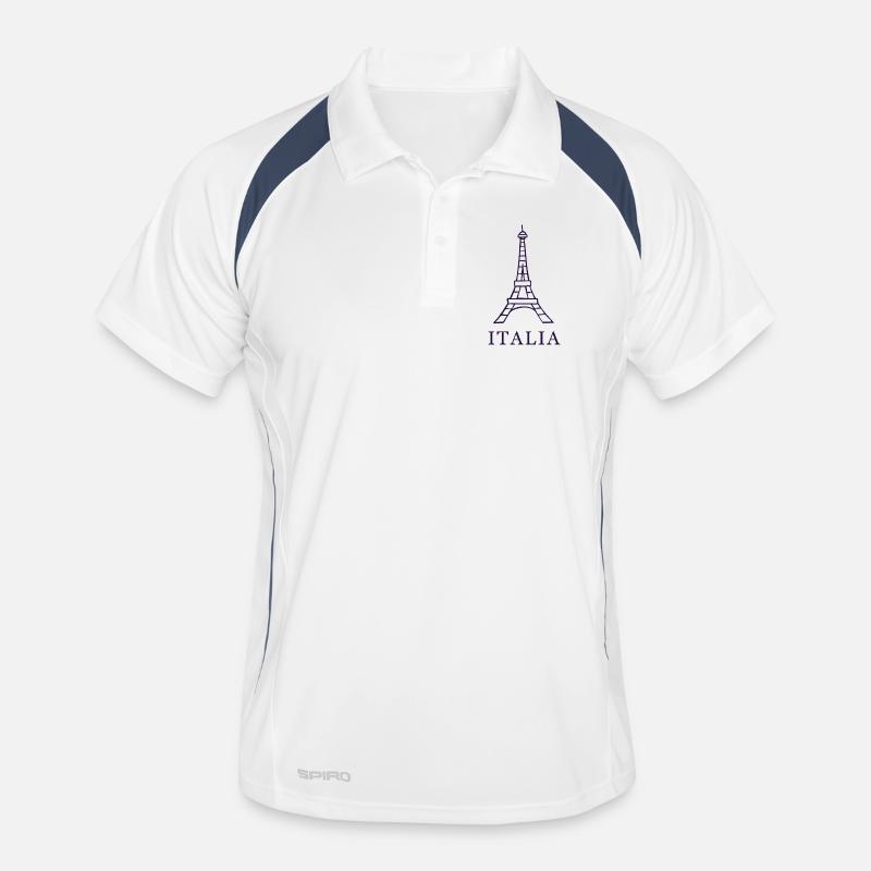 Italy Eiffel Tower design Men's Polo breathable