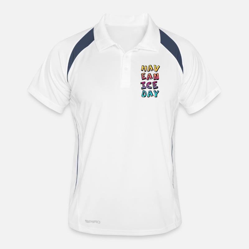 Have a nice Day Comic Course Summer Fun Sayings Men's Polo breathable
