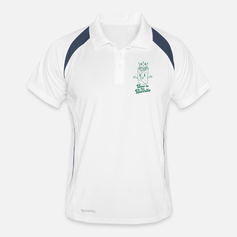 Burrito Roi Couronne Illustration Polo respirant Homme