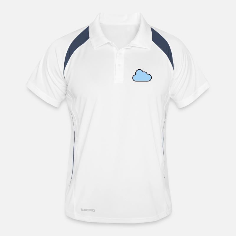 cloud_icon - Men's Polo breathable - white/navy
