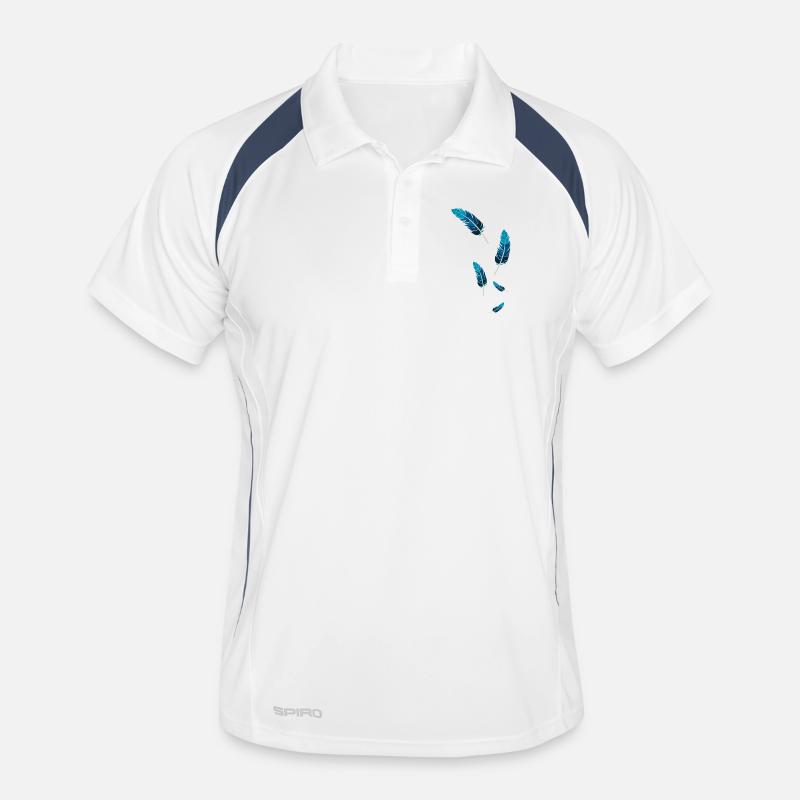 Plumes Bleues Polo respirant Homme