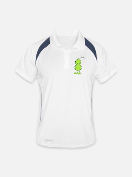 Funny No Frog I No Nö Statement - Men's Polo breathable - white/navy - Front