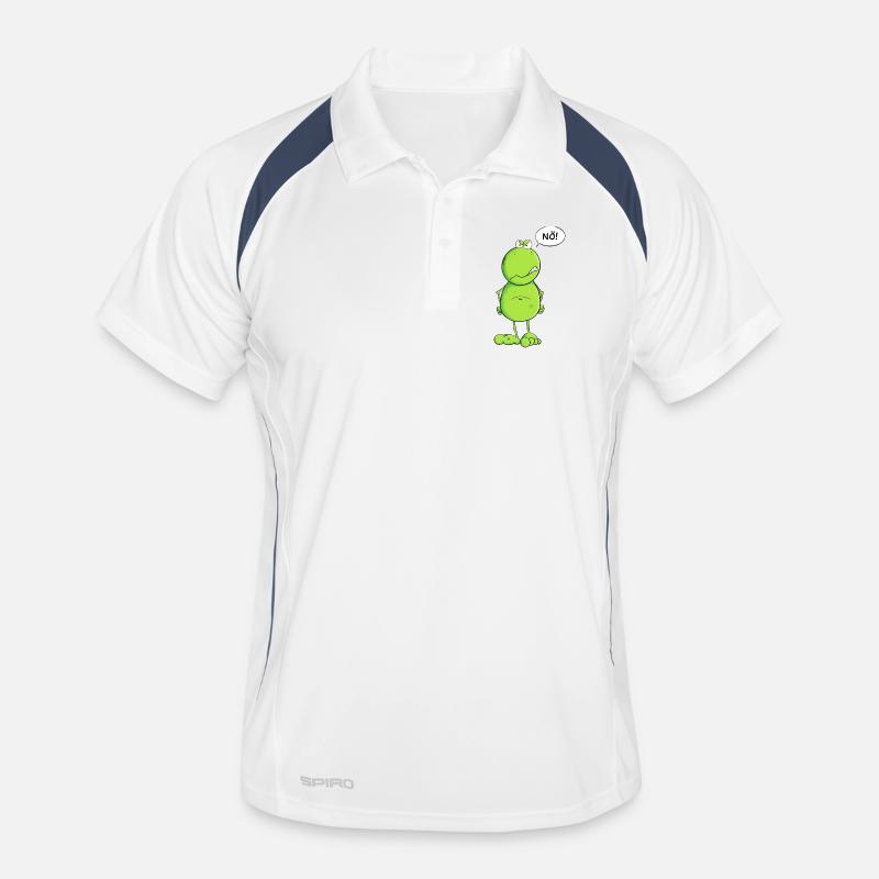 Lustiger Nö Frosch I Nein Statement Männer Polo atmungsaktiv
