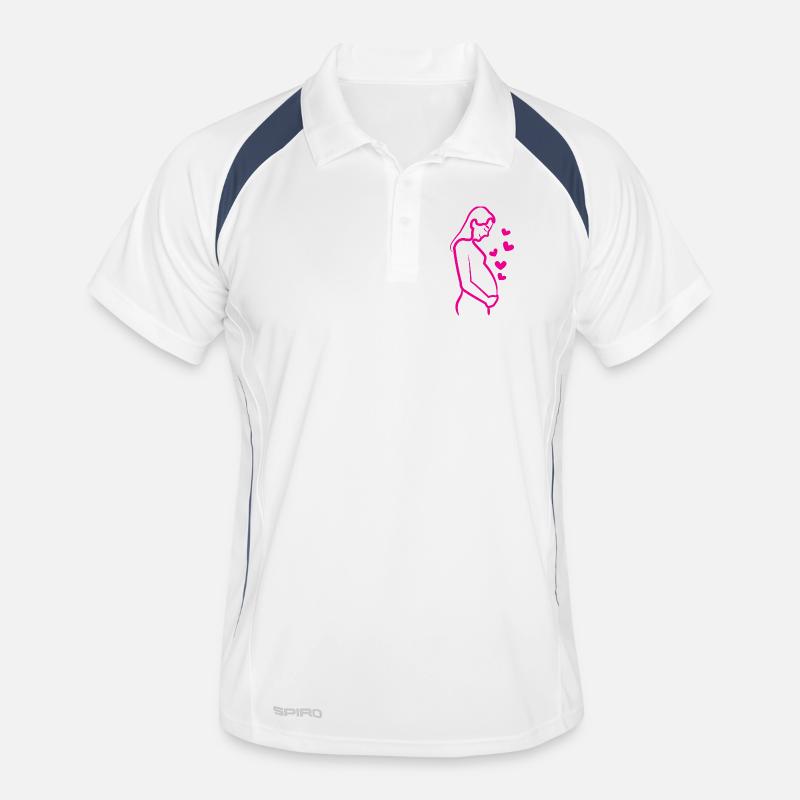 Bébé ventre mère grossesse grossesse coeur Polo respirant Homme