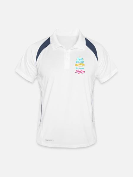 Soyez bon - Polo respirant Homme - blanc/marine