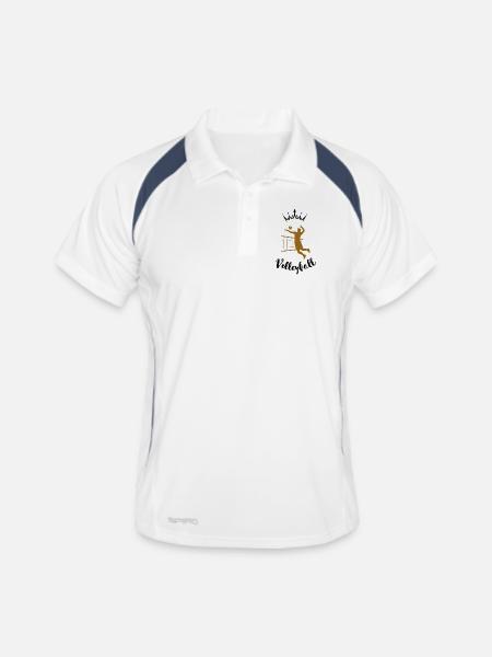 Volleyball - Männer Polo atmungsaktiv - Weiß/Navy