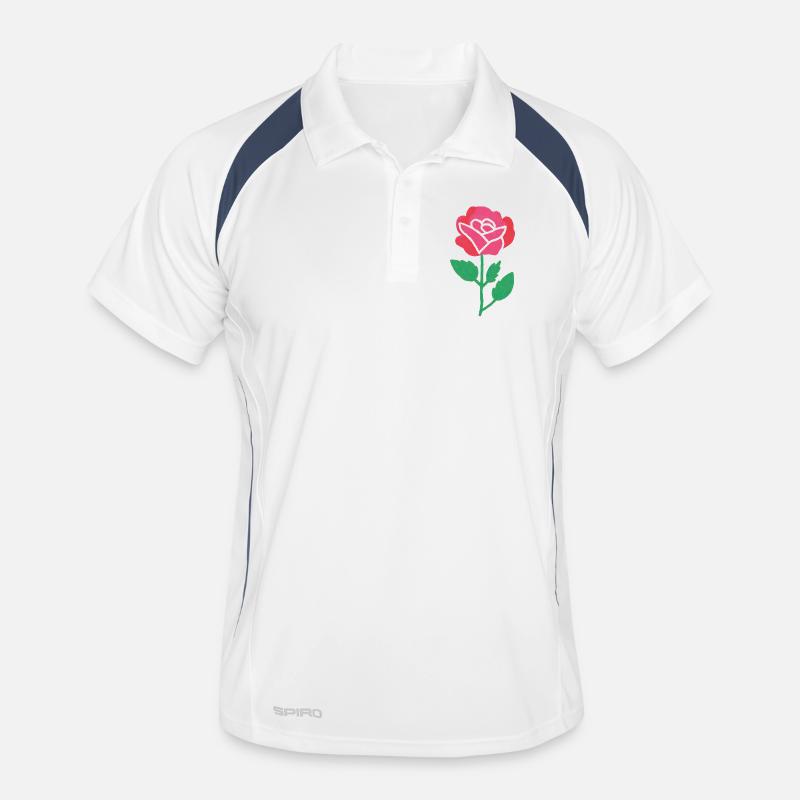 Fleur de rose dans le style aquarelle Polo respirant Homme