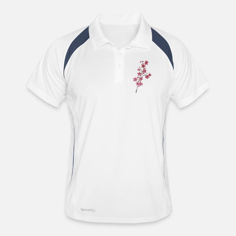 Rameau de cerisier  Polo respirant Homme