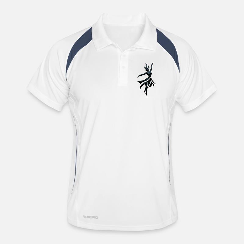Shadow dancer in neon blue Men's Polo breathable