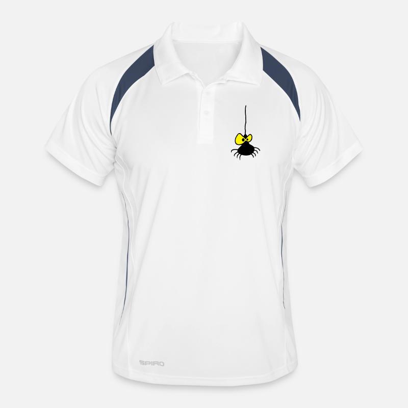 Grumpy Spider Zweifarbiges Design Männer Polo atmungsaktiv