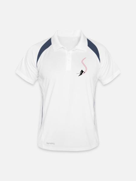 Ski ! - Polo respirant Homme - blanc/marine