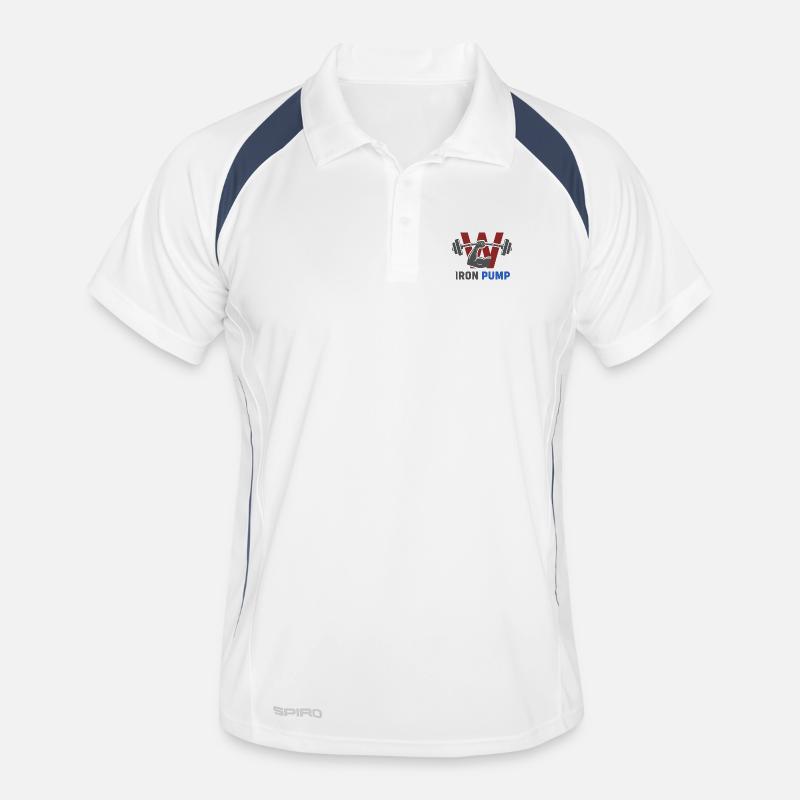 Iron Pump Krafttraining Emblem Männer Polo atmungsaktiv