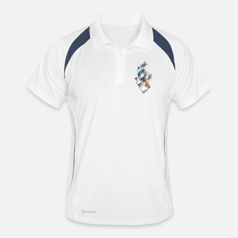 Abstract Men's Polo breathable