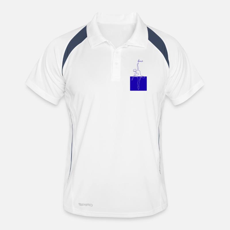 Blue Line Ballet Minimal Form Dancing Men's Polo breathable